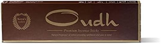 Koya's Oudh Premium Incense Sticks, Pack of 20 Sticks, 23 cm Long, Hand Crafted