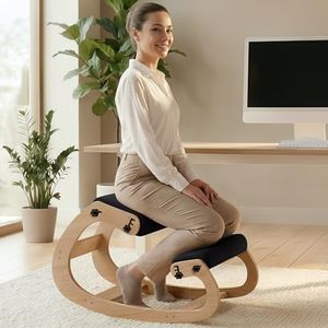 NYPOT Ergonomic Kneeling Chair with Adjustable Seats - Knee Chair for Posture Correction & Kneel Rocking Stool for Desk - Back Pain Relief and Support for Home and Office