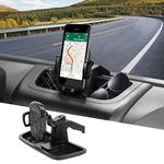 SQQP Multi-Mount Dash Phone Holder with Extension Arm Metal Rod for 2012-2018 Jeep Wrangler JK JKU, Phone Mount Storage Tray Cellphone System Kit