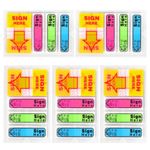 500pcs Sign Here Tabs, Arrow Labels Stickers Adhesive Sign Here Stickers Sign Here Flags Tag Message Flags Signature Decals for Documents Notebooks Home Office School Supplies (Color 3)