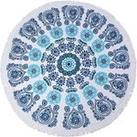 SwimZip Round Beach Towel Ocean Blues