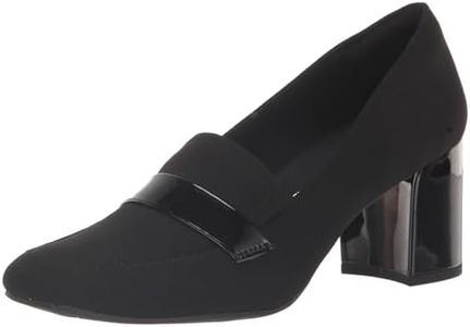 Anne Klein Women's Telepathy Pump, Black Stretch, 7 US