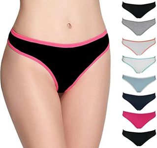 Emprella Cotton Thongs for Women-Ladies Underwear Panties- Women's Thong Pack Breathable Assorted