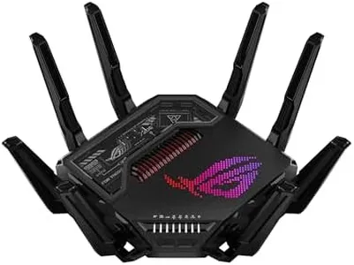 ASUS ROG Rapture GT-BE98 PRO First Quad-Band WiFi 7 Gaming Router supports 320MHz, Dual 10G Port, Triple-level Game Acceleration, Mobile Game Mode, Subscription-Free Security, AiMesh, and VPN features