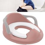 Children Junior Training Potty Toilet Toddler Baby Kids Trainer Chamber Seat Plastic Chair with Cut Out Slot for Easy Carrying, Easy Empty & Clean (I-1 x Pink & White Potty Training Seat)