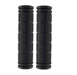 Beakuoo Bike Handlebar Grips for Kids Girls Boys, Non-Slip Rubber Mushroom Bicycle Grips for Scooter Cruiser Seadoo Tricycle Wheel Chair Mountain Road Urban Foldable Bike MTB BMX(Black, 2 Pairs)