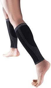 Copper Fit Unisex Calf Compression Sleeves, Black, Large-X-Large