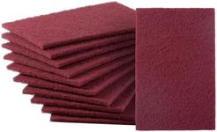 MIDO PROFESSIONAL ABRASIVE 6” x 9” Maroon Scuff Pads 10PCS 320 Grit Red Scuff Pads,Aluminum Oxide Grains for Paint Prep,Scuffing,Scouring and Sanding