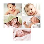 KARTMEN Wood Bamboo Smiling Baby Wall Poster (Multicolour, 12 X18 Inch)