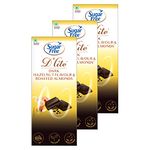 Sugar Free D'lite Hazelnut & Almonds Dark Chocolate Bar, 80 Grams (Pack of 3)