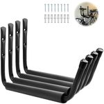 SWTYExt Heavy Duty Garage Hooks 38cm Ladder Hooks Garage Storage Wall Mounted Hanger Garage Wall Hooks for Garden Tools Bike Kayak Surfboard Ski Tube Ladder Folding Chairs(4 Pack)