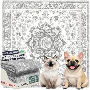 PUPIBOO Washable Pee Pads for Dogs and Cats - Super Absorbent Reusable Puppy Training Pads - 100% Waterproof, Leak-Proof & Non-Slip Whelping Pads for Pet Housebreaking