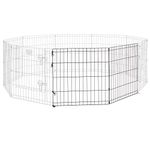 Universal Pet Playpen 2-Panel Extension Kit | Fits Metal 24-Inch Dog Pens | Kit Measures 24H x 47.50W Inches| Includes 4 Thumb Snaps, 2 Ground Stakes