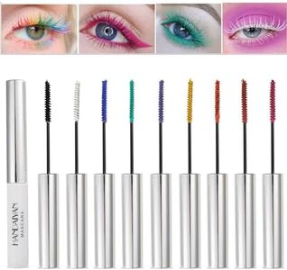 BONNIE CHOICE 9 Colors Waterproof Colored Mascara for Eyelashes,Blue Black White Red Purple Mascara Colorful Charming Long Lasting Mascara for Women Eye Makeup