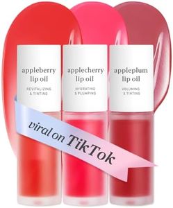 NOONI Vegan Appleseed Lip Oil Set - Appleberry & Applecherry & Appleplum | Lip Stain With Apple Seed Oil, Gift Sets, For Chapped Flaky Lips, Valentine Day Gifts, 0.12 Fl Oz x 3 EA
