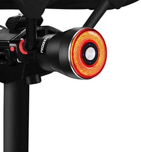 Padonow Smart Bike Tail Light: Auto On/Off Flashing Lights Red Back Led Warning Flashlight Easy Mount Cycling Safety Brake Taillight USB Rechargeable Ultra Bright Light Sensing Bicycle Rear Light