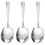 3 Pcs Large Serving Spoons, Stainless Steel Serving Spoon, Spoons Table Spoons, Long Handle Soup Spoons, Large Serving Tablespoons, Serving Spoons Set Kitchen Tool(25cm/10inch)