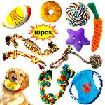 Decyam Dog Toys 10 Pcs Puppy Toys: Dog Chew Toy for Small Dogs Dog Rope Toy Puppy Tug of War Toy Dog Toys from 8 Weeks