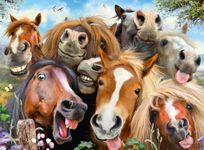 Ravensburger Selfies Horsing Around - Animal Jigsaw Puzzle for Adults and Kids Age 10 Years Up - 500 Pieces - Horse Toys