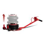 BullsArmor Air Jack 3 Ton (6,600 lbs) Capacity - Heavy Duty Triple Bag Pneumatic Air Bag Car Jack for Rapid Lift (Lifting Height Range: 5.5 – 15.8 inches) with Long Handle – Lava Red