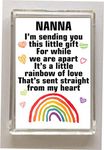 Nanna Rainbow Fridge Magnet Gift, I'm Sending You This Little Gift, Positive Quote, Friendship Ideal Novelty Present Gift