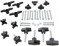 DCT Jig Hardware Kit – 36 Pc Woodworking Hardware Kit for Woodworking Jigs and Fixtures, T Track Accessories