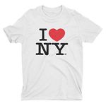 I Love NY New York Short Sleeve Screen Print Heart T-Shirt White Large