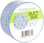 Simply Genius Pattern Duct Tape Heavy Duty - Craft Supplies for Kids & Adults - Colored Duct Tape - Single Roll 1.8 in x 10 Yards - Colorful Tape for DIY, Craft & Home Improvement (Shimmery Mermaids)