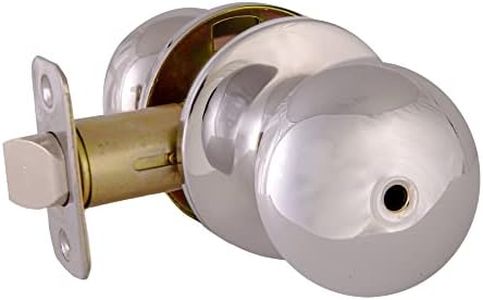 Design House 779041 Cambridge Door Knob, Privacy/Bed & Bath, Polished Chrome