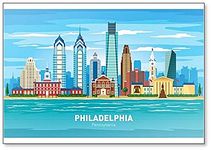 Philadelphia Pennsylvania City Skyline Classic Fridge Magnet