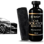 EcoCare Car Scratch Remover Wax Polish for Vehicles | Repair Deep Scratches Swirl Remover and Paint Restorer Kit with Microfiber Cloth Polishing & Waxing Set for SuperCars, Bikes, Ev's & More 300ML