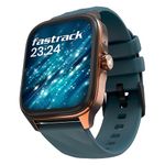 Fastrack New Astor Fs1 Pro Smartwatch|Large Super Amoled Display(1.97") Aod|Nextgen Chipset Lag Free&Fast Experience|Functional Crown|Singlesync Bt Calling|100+ Sports Modes&Watchfaces|Ip68,Teal