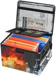 6200°F Upgraded Fireproof Document Box with 10-Layer Heat Decay Structure for Letter Legal Folders Home Office and Business Travel, 60L Portable Organizer with 3 Rails and Lock