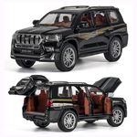 VARIYA ENTERPRISE Alloy Metal Pull Back Die-cast Car 1:24 Prado Diecast Metal Pullback Toy car with Openable Doors & Light, Music Boys Gifts Toys for Kids【Colors as Per Stock】