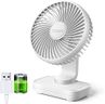 OCOOPA USB Desk Fan, 4000mAh Rechargeable Battery Operated Table Fan, 4 Speeds 5 inch Mini Portable Fan, Strong Airflow Quiet Operation, Easy to Disassemble Desktop Fan for Office Worker