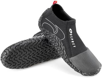 Osprey Kids Reef Aqua Shoes | 2mm Neoprene Water Shoes for Watersports, Kayaking or Paddle boarding, Multiple Sizes, Black