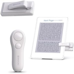 SK SYUKUYU Page Turner para Kindle eReaders Accesorios, RF Control de Página Remoto Clicker para iPad Tablets Lectura Novelas Comics, Cámara Remota y Botón de Video(Blanco)