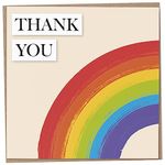 Thank You Card, Painted Rainbow Style, Thank You Greeting Cards for Friend or Teacher, Thank You Card for Men or Women, Blank Inside, Kids Thank You Card, Wedding Thank You