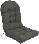 Folpus High Back Chair Cushion Chair Pad, Outdoor Seat Back Chair Cushion Patio Cushion for Outdoor Furniture, Indoor, Dark Gray