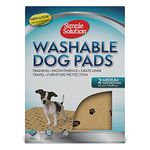 Simple Solution Washable Training and Travel Dog Pads, Re-usable Dog Pee Pad, Absorbent and Odour Controlling Medium - Pack of 2