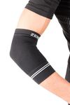 Zensah Unisex Compression Elbow Sleeve Black Running Equipment, Small