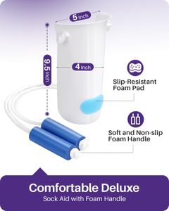 Kekoy Sock Aid – White Easy Pull-On Dressing Tool