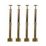 ASTAMOTOR 19.5"-34.5" Height Range Adjustable House Floor Jacks Post Pole for Leveling, Galvanized, 4 Pack