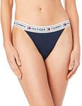 Tommy Hilfiger - Womens Briefs - Logo Stretch Cotton Briefs - Tommy Hilfiger Women Underwear - Organic Cotton - Navy Blazer - Size XS