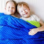 Harkla Kids Weighted Blanket (5lbs) | Cooling Bamboo Toddler Weighted Blanket with Minky Removable Duvet Cover | Perfect for Children Weighing 30lb to 40lb