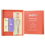 Perfora Radiant Smile Limited Edition Gift Box With Awake & Unwind Toothpaste - 100 Gms & Copper Tongue Cleaner |Anticavity,Brightening,Plaque Removal|Oral Dental Care Kit For Adult & Kids | Set Of 2