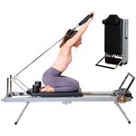 soges Foldable Pilates Reformer Machine for Home Gym, Pilates Workout Equipment for Beginner, Cardio Fitness High Strength Rebounder, Up to 300 lbs Weight Capacity