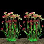 ALEGI Aquarium Plastic Plants Large,Artificial Plants Decoration Ornament Fish Tank-16 inch 2Pcs