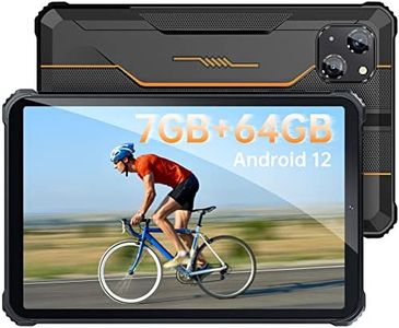 OUKITEL RT3 (2023) 8 Inch Tablet, 7GB+64GB/SD 1TB Rugged Tablet Android 12, 5150mAh, 4G Dual SIM, 5G Wi-Fi, Octa-Core, 16MP Camera Portable Tablets, IP68 Waterproof/Bluetooth 5.3/GPS/OTG, Orange