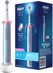 Oral-B PRO 3 3000 Electric Toothbrush/Electric Toothbrush, 2 Sensitive Clean Replacement Brushes, 3 Cleaning Modes and Visual 360° Pressure Control for Dental Care, Gift Men/Women, Blue